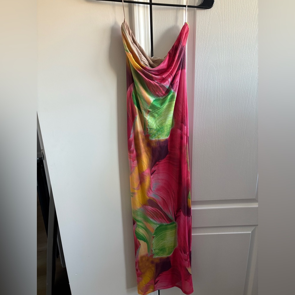 12th Tribe Multicolor Strapless Dress